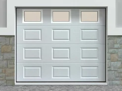 Sectionale Garagedeur Met Cassettes - Wit - Met Ramen - Met -Motor - Caopas-Somfy Sale
