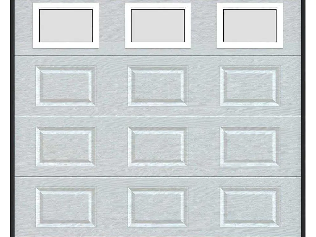 Sectionale Garagedeur Met Cassettes - Wit - Met Ramen - Met -Motor - Caopas-Somfy Sale