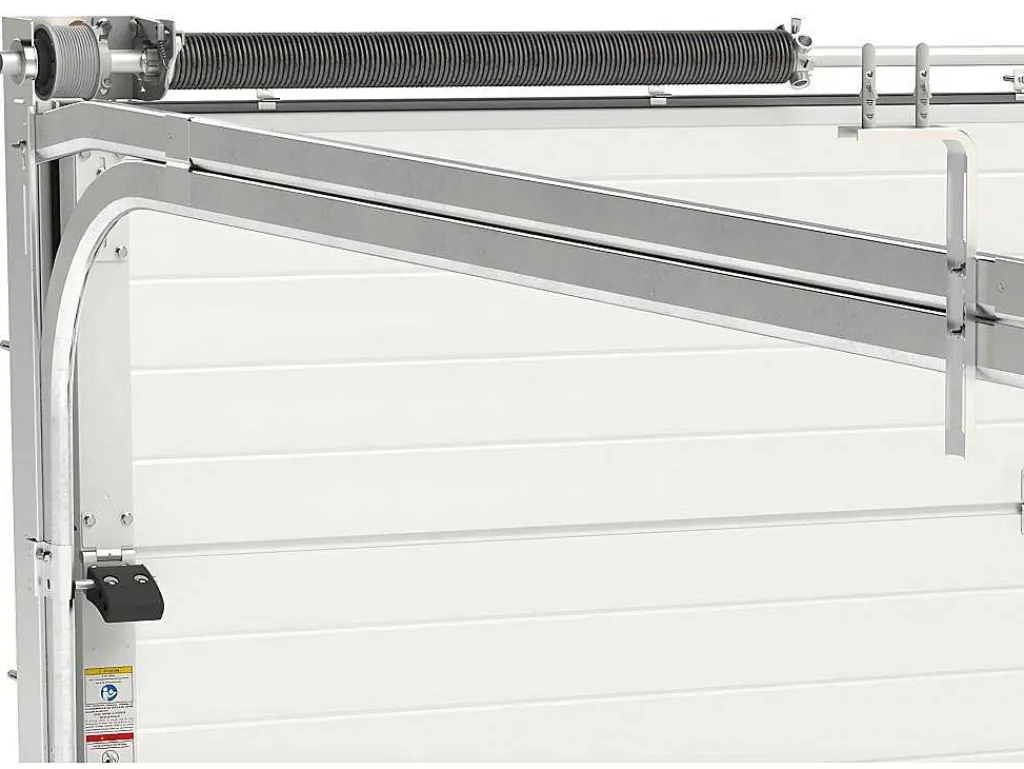 Sectionale Garagedeur Met Glad Effect En Centrale Loopdeur In Antraciet Met Motor - Lavega-Vente-unique Online
