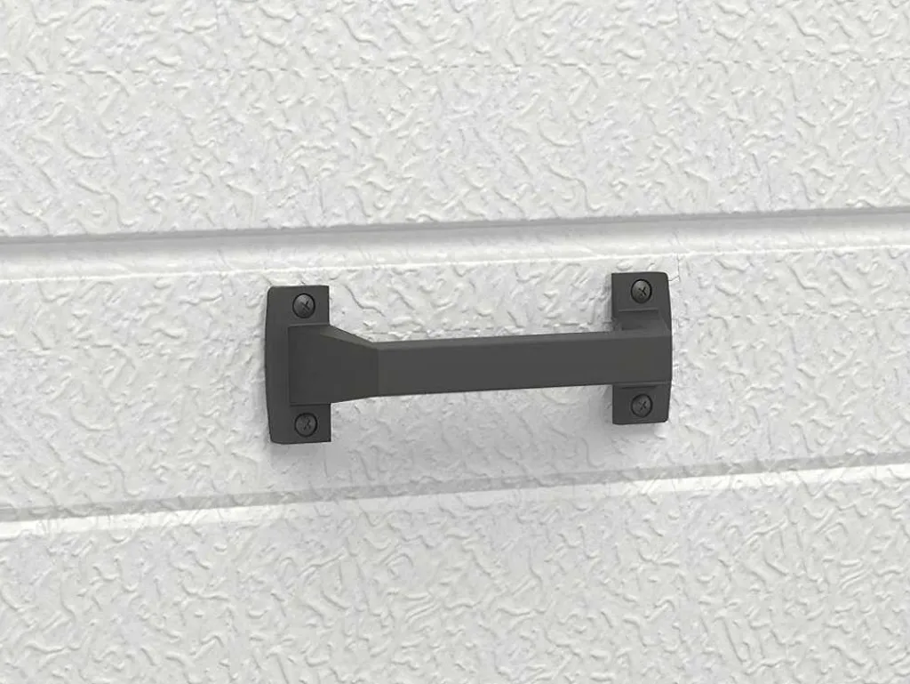 Sectionale Garagedeur Met Glad Effect En Centrale Loopdeur In Antraciet Met Motor - Lavega-Somfy