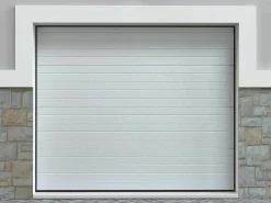 Sectionale Garagedeur Met Wit Groefeffect En Motor - Noria-Somfy Hot