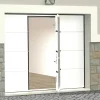 Sectionale Garagedeur Met Glad Effect En Centrale Witte Loopdeur Met Motor - Lavega-Vente-unique Hot
