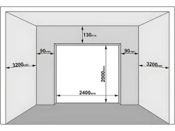 Sectionale Garagedeur Met Glad Effect En Centrale Witte Loopdeur Met Motor - Lavega-Vente-unique Hot