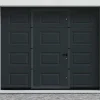 Sectionale Garagedeur Met Motor Met Centrale Antraciet Loopdeur - Caopas-Somfy Best