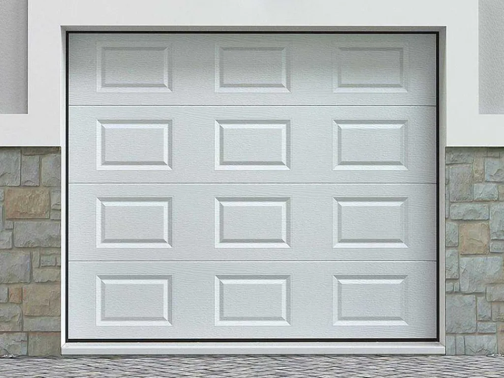 Sectionale Garagedeur Met Witte Cassette En Motor - Caopas-Somfy Outlet
