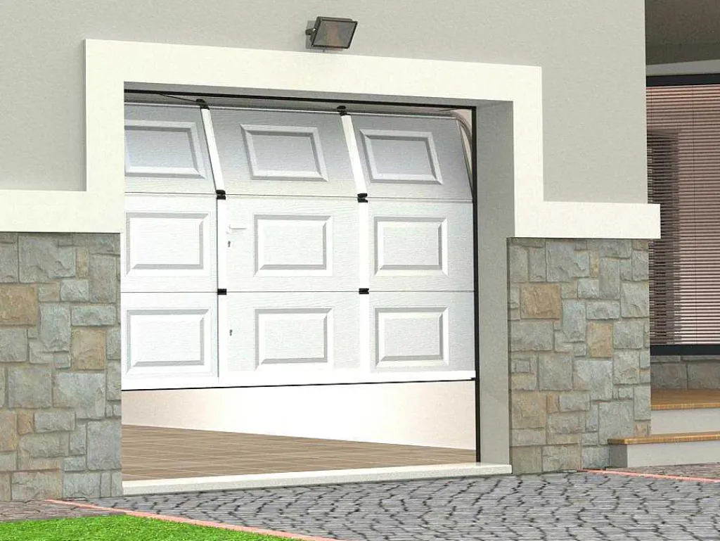Sectionale Garagedeur Met Motor Cassette Centrale Deur Wit - Caopas-Somfy Clearance
