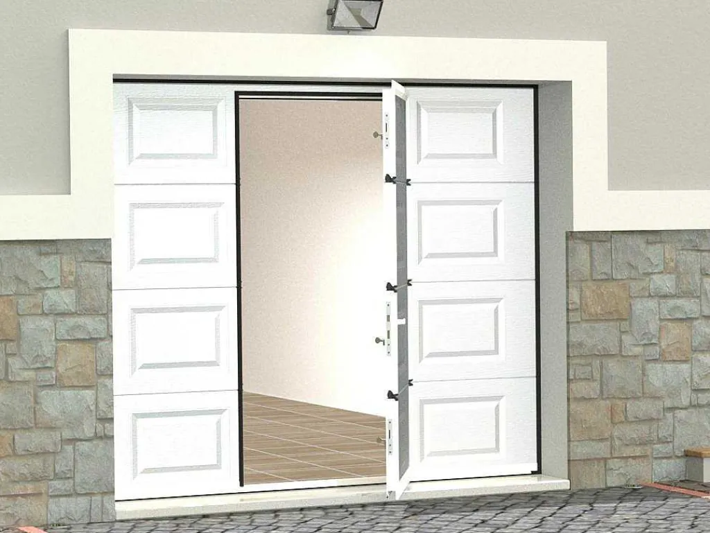 Sectionale Garagedeur Met Motor Cassette Centrale Deur Wit - Caopas-Somfy Clearance