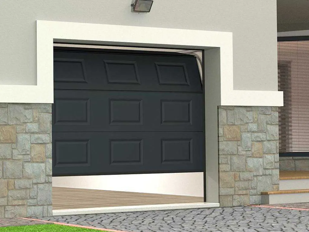 Sectionale Garagedeur Met Antraciet Cassette En Motor - Caopas-Somfy Outlet