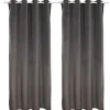 Set 2 Gordijnen Luxe - Polyesterfluweel - 140X260Cm - Grijs-OZAIA