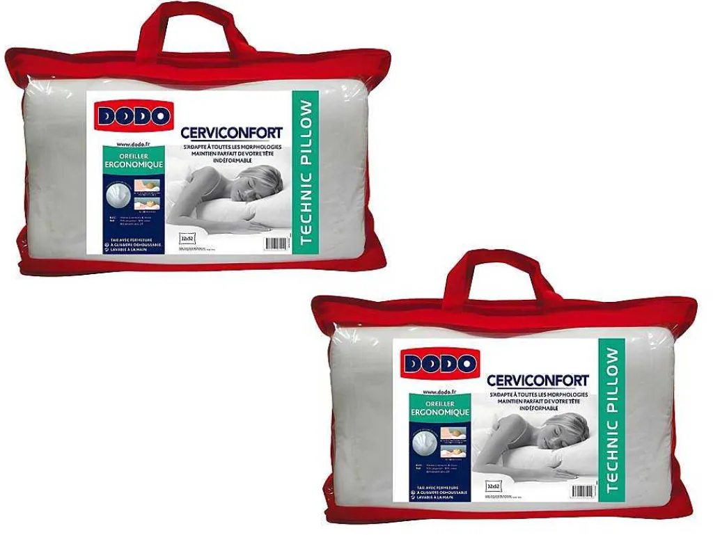 Set 2 Hoofdkussens Perfect Position - 35X52 Cm - Perfecte Houding Van Het Hoofd-DODO Outlet