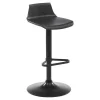 Set "Bar": Barmeubel Morena + 2 Barkrukken Calas - Zwart En Notenhout-Effect-Vente-unique Best