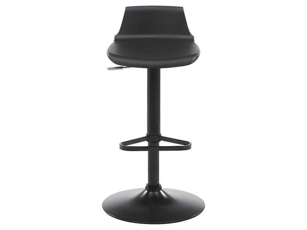 Set "Bar": Barmeubel Morena + 2 Barkrukken Calas - Zwart En Notenhout-Effect-Vente-unique Best