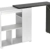 Set "Bar": Barmeubel Saturne + 2 Barkrukken Calas - Wit En Betonkleur-Vente-unique Outlet