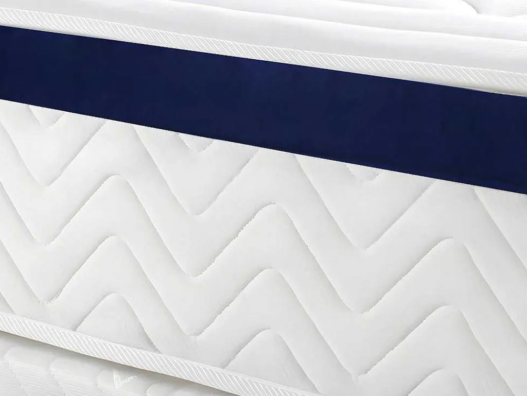 Set Bedbodem En Matras Pocketveren En Vormgeheugen Met Textuur Marquis Van Dreamea - Dikte 30 Cm - 140 X 190 Cm - Blauw-Palacio Outlet