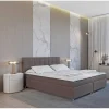 Set Boxspring En Matras Met Hoofdeinde + Lattenbodem + Matras + Dekmatras Siero Van Ysmee - 160 X 200 Cm - Stof - Grijs-Ysmée Outlet