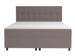 Set Boxspring Hoofdbord + Bedbodems + Matras + Topmatras Siero Van Ysmee - 180 X 200 Cm - Stof - Grijs-Ysmée New