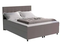 Set Boxspring Hoofdbord + Bedbodems + Matras + Topmatras Siero Van Ysmee - 180 X 200 Cm - Stof - Grijs-Ysmée New