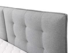 Set Boxspring Met Hoofdbord + Bedbodems Met Opbergruimte + Matras + Dekmatras - 160 X 200 Cm - Lichtgrijze Stof - Perama Van-Palacio Online