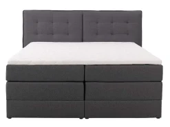 Set Boxspring Met Hoofdbord + Bedbodems Met Opbergruimte + Matras + Dekmatras - 180 X 200 Cm - Antracietkleurige Stof - Perama Van-Palacio Discount