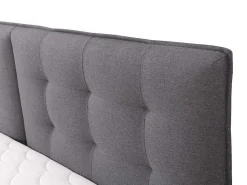 Set Boxspring Met Hoofdbord + Bedbodems Met Opbergruimte + Matras + Dekmatras - 180 X 200 Cm - Antracietkleurige Stof - Perama Van-Palacio Discount