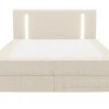 Set Boxspring Met Hoofdbord Met Ledverlichting + Bedbodem + Matras + Dekmatras - 180 X 200 Cm - Stof - Beige - Ono Van Ysmee-Ysmée Discount