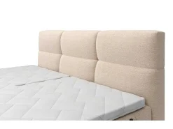 Set Boxspringbed Met Hoofdbord Met Capitons + Elektrische Relaxbedbodems + Matras + Dekmatras - 2 X 90 X 200 Cm - Beige - Lodi Van-Palacio Sale