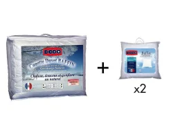 Set Dekbed Natuurlijk 240 X 260 Cm + 2 Hoofdkussens Dons Baffin 65 X 65 Cm-DODO Outlet