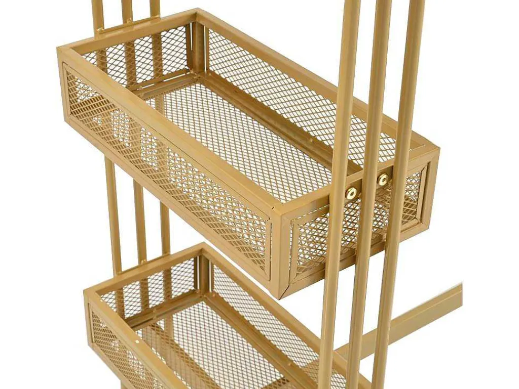 Set "Eat Standing": Bartafel En 2 Krukken - Metalen Structuur - Goud-ModernLuxe Sale