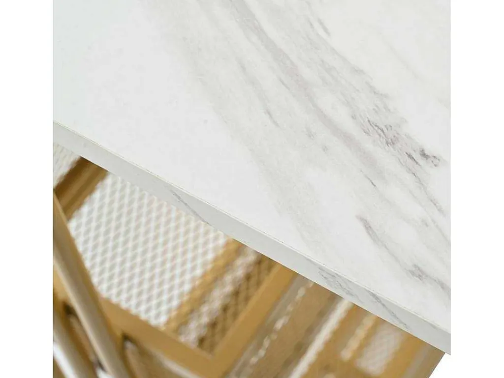 Set "Eat Standing": Bartafel En 2 Krukken - Metalen Structuur - Goud-ModernLuxe Sale