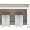 Set Keukeneiland + 2 Krukken - Wit En Licht Naturel - Nusice-Vente-unique Hot