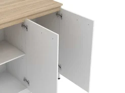Set Keukeneiland + 2 Krukken - Wit En Licht Naturel - Nusice-Vente-unique Hot