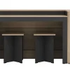 Set Keukeneiland + 2 Krukken - Zwart En Licht Naturel - Nusice-Vente-unique Clearance