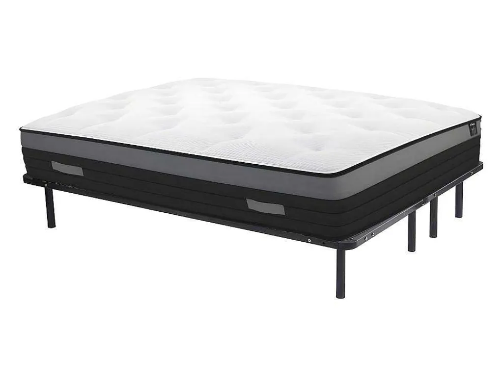 Set Lattenbodem + Matras 1118 Pocketveren Met Ventilatieband Airplay Van Dreamea Play Dikte 24 Cm - 180 X 200 Cm-Ysmée New