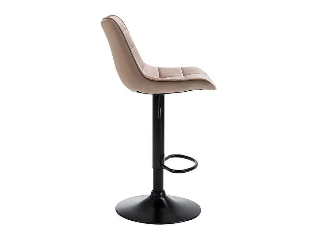 Set Van 2 Barkrukken Lima Ii - Fluweel & Metaal - Beige-Vente-unique Online