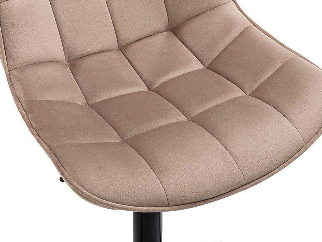 Set Van 2 Barkrukken Lima Ii - Fluweel & Metaal - Beige-Vente-unique Online