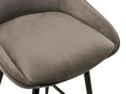 Set Van 2 Barkrukken Masurie - Fluweel - Taupe-Vente-unique Sale
