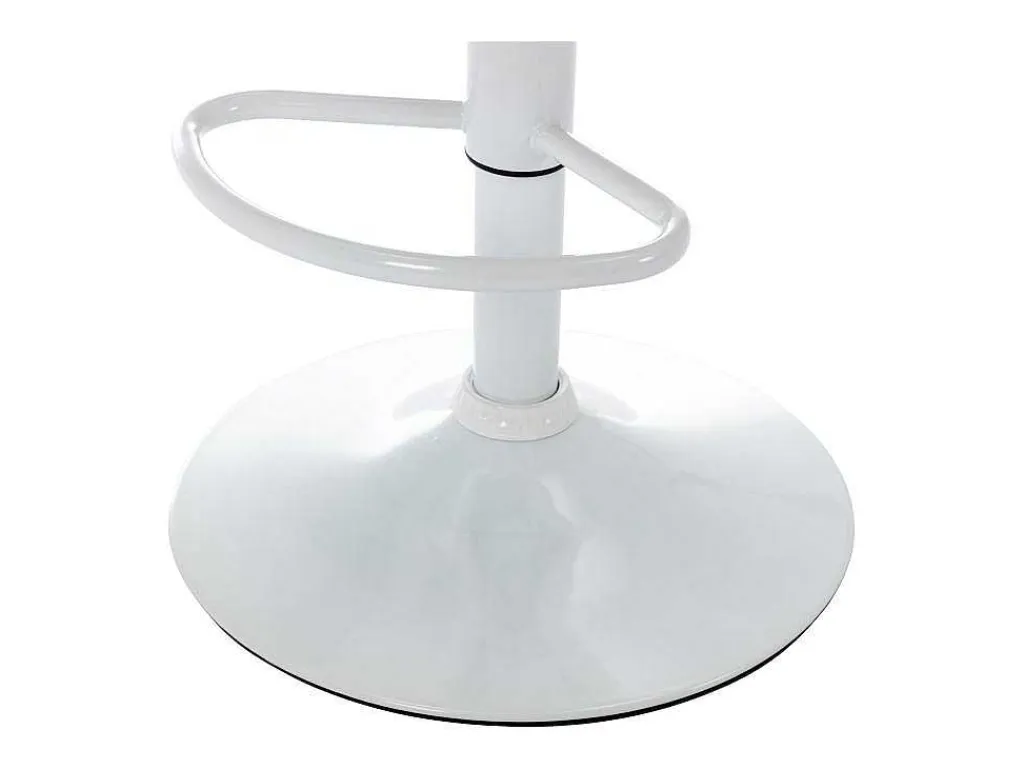 Set Van 2 Barkrukken Van Stof En Wit Metaal - Beige - Kiyola-Vente-unique Sale