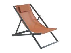 Set Van 2 Chileense Ligstoelen Van Aluminium - Terracotta - Anilio Van-MYLIA Clearance