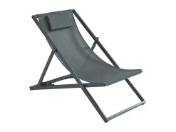 Set Van 2 Chileense Ligstoelen Van Aluminium - Antraciet - Anilio Van-MYLIA Sale