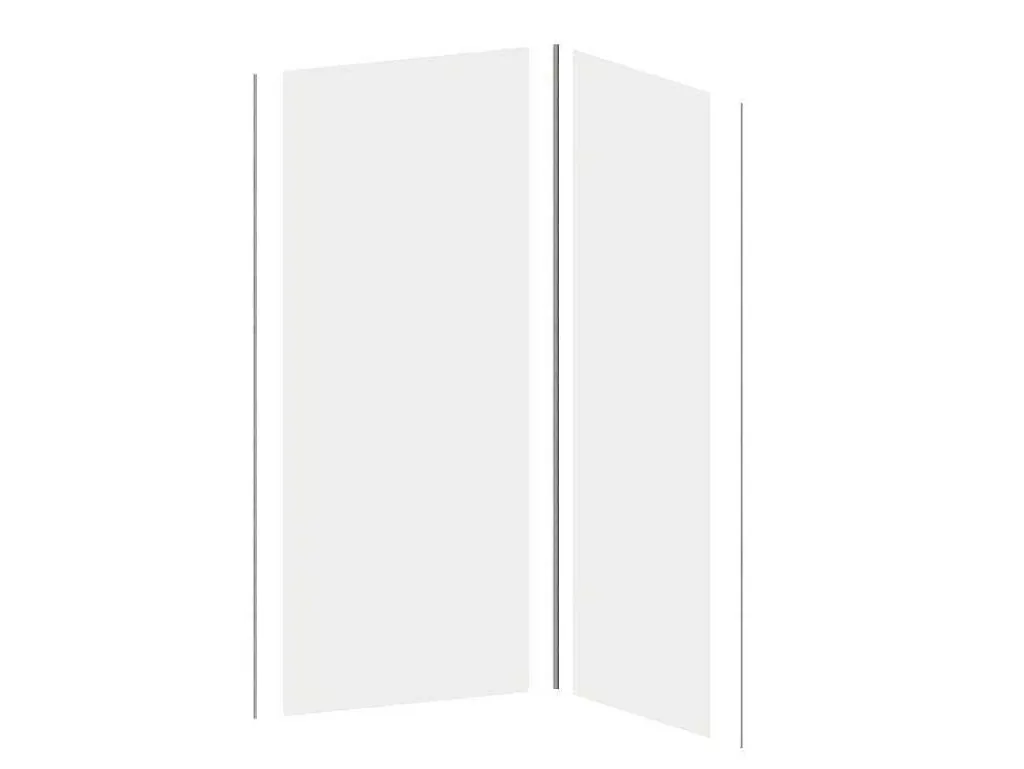 Set Van 2 Douchewandpanelen In Aluminium Inclusief Profielen - L90 Cm X L120 Cm X H210 Cm - Itziar-Shower & Design Discount