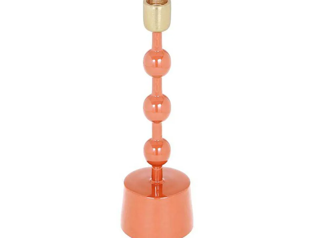 Set Van 2 Geemailleerde Aluminium Kandelaars - H.26,5 Cm En H.22 Cm - Terracotta - Parina-OZAIA Clearance