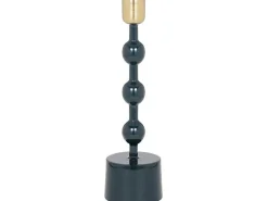 Set Van 2 Geemailleerde Aluminium Kandelaars - H.26,5 Cm En H.22 Cm - Eend Blauw - Parina-OZAIA Best