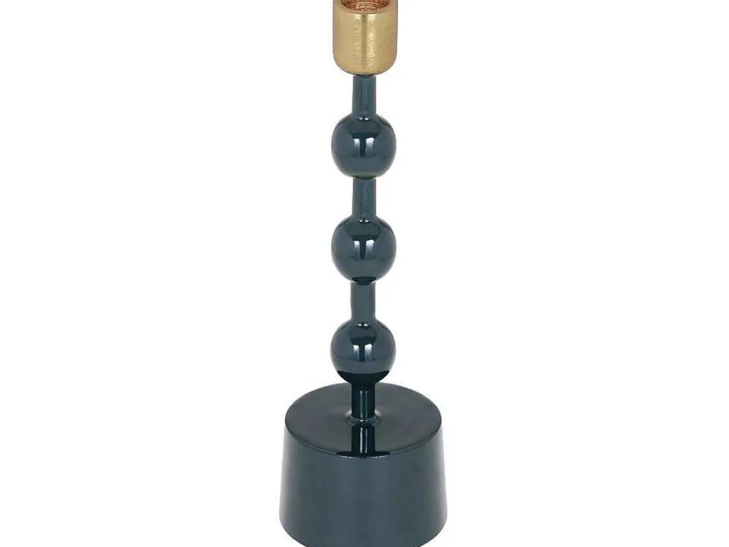 Set Van 2 Geemailleerde Aluminium Kandelaars - H.26,5 Cm En H.22 Cm - Eend Blauw - Parina-OZAIA Best