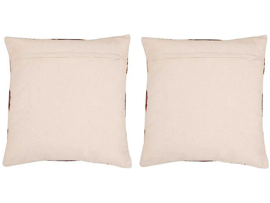 Set Van 2 Getufte En Bedrukte Kussens - 45 X 45 Cm - Katoen - Meerdere Kleuren - Magna-OZAIA Clearance