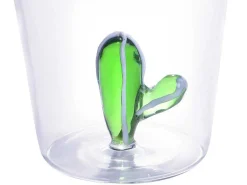 Set Van 4 Glazen Met Cactus - Transparant En Groen - O8 X H10 Cm - Puntia-OZAIA New