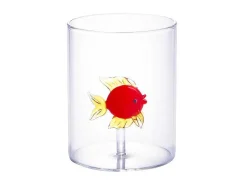 Set Van 4 Glazen Met Diertjes - Transparant En Rood Geblazen Glas - O7,5 Cm X H9,5 Cm - Apuna-OZAIA New