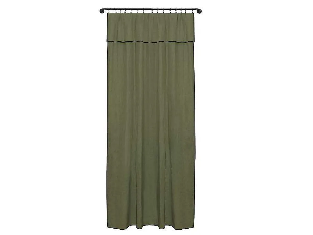 Set Van 2 Gordijnen Van Katoen En Linnen - 140 X 280 Cm - Kaki - Borina-OZAIA Best
