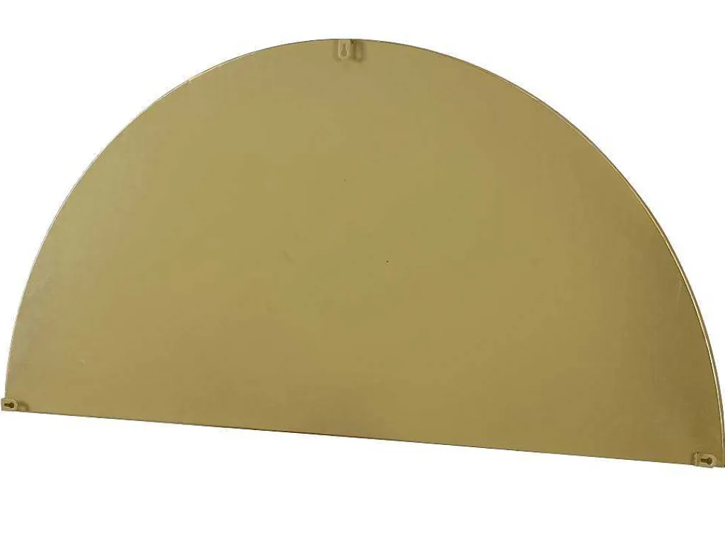 Set Van 2 Halfronde Spiegels In Metaal - B.50 X H.100 Cm - Goudkleurig - Gavra-OZAIA Best