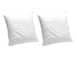 Set Van 2 Hoofdkussens Van Biologisch Katoen 60 X 60 Cm Van - 550 G/M - Bruine Bies - Nature Confort-NATUREA Sale