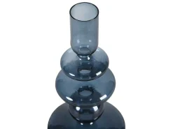 Set Van 2 Kandelaars - D9 X H21 Cm En D9 X H18,5 Cm - Glas - Blauw - Kandie-OZAIA Clearance